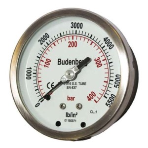 Budenberg 736 100mm Rear Mount Pressure Gauge